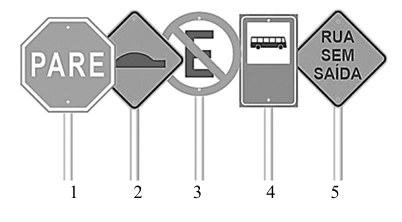 Questão Observe as placas abaixo. Em relação as placas acima, assinale ...